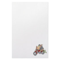 biker hog pig motorcycle bike cartoon stationery design