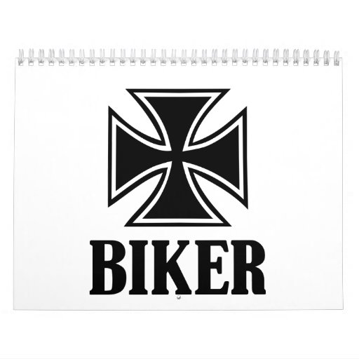 Biker iron cross calendar Zazzle