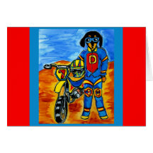 Biker Joanne Greeting Cards