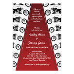 Biker or Motorcycle Red Carpet Wedding Invitation