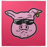 Biker Pig Printed Napkins