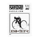 Biker Postage Stamp