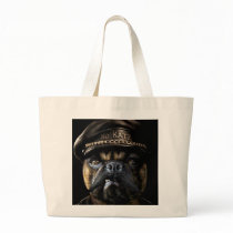 Biker Pug Canvas Bags