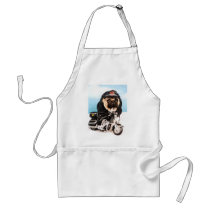 Biker Pug Dog Apron