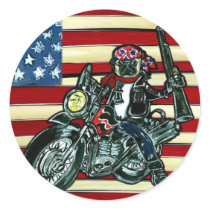 Biker Pug stickers