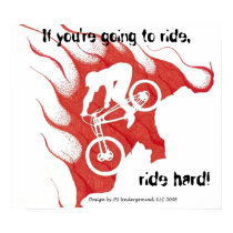 Biker Ride Hard Poster posters