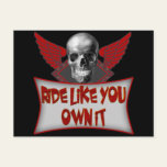 Biker Ride Like You Own It T shirts Gifts Post Card