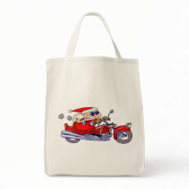 Biker Santa Canvas Bag