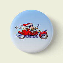 Biker Santa buttons