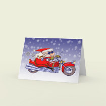 Biker Santa cards
