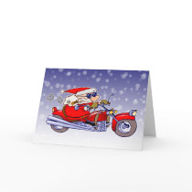 Biker Santa cards