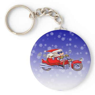 Biker Santa Keychains by gnurf