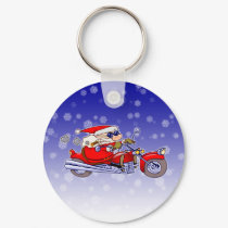 Biker Santa keychains