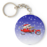 Biker Santa Keychains