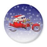 Biker Santa magnets