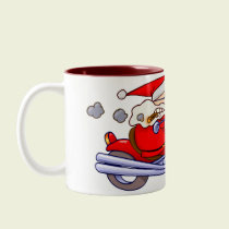 Biker Santa mugs