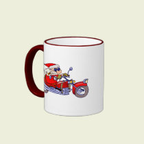 Biker Santa mugs
