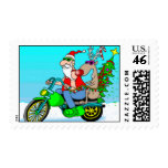 Biker Santa Postage