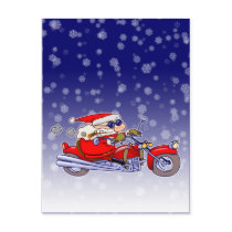 Biker Santa postcards