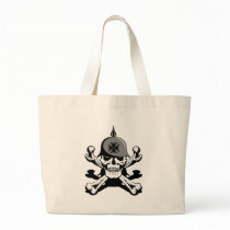 Biker Skull and Bones Tote Bag