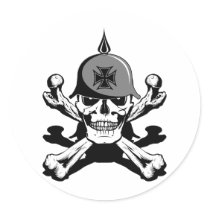 Biker Skull and Bones stickers