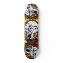 Biker Skull Art Skateboard