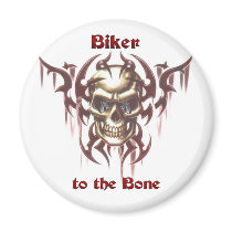 Biker to the Bone Fridge Magnet
