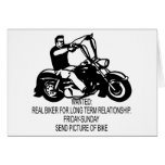 Biker Wanted Fri Sun Greeting Cards