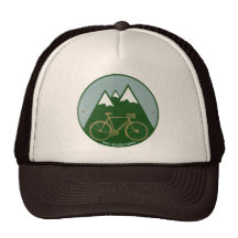 bikers adventure, mountains trucker hat