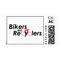 Bikers are ReCyclers bumper Postage Stamp