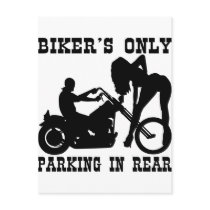Biker's Only Parking In Rear Postcards