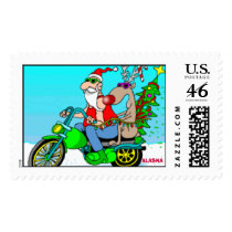 bikersanta2, ALASKA Postage Stamps