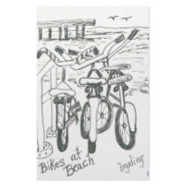Bikes at beach stationery