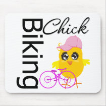 Biking Chick Mouse Pads