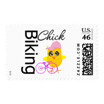 Biking Chick Stamps
