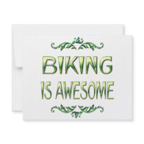 Biking is Awesome invitations