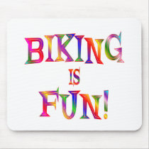 Biking is Fun mousepads