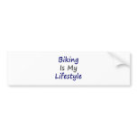 Biking Is My Lifestyle Bumper Sticker