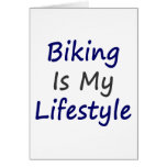 Biking Is My Lifestyle Greeting Card