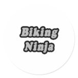 Biking Ninja Sticker