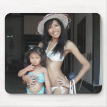 bikini and little girl Mousepad