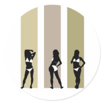 Bikini Babes stickers by Dentanarts Bikini Babes stickers