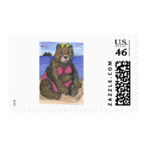 Bikini Bear at the Beach postage