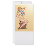 Bikini Blond Pin-up Girl with Flowers by Al Rio Rack Card