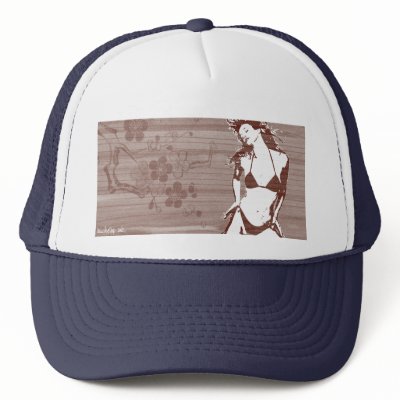 Bikini Blossom Hat by Truckstop_ink