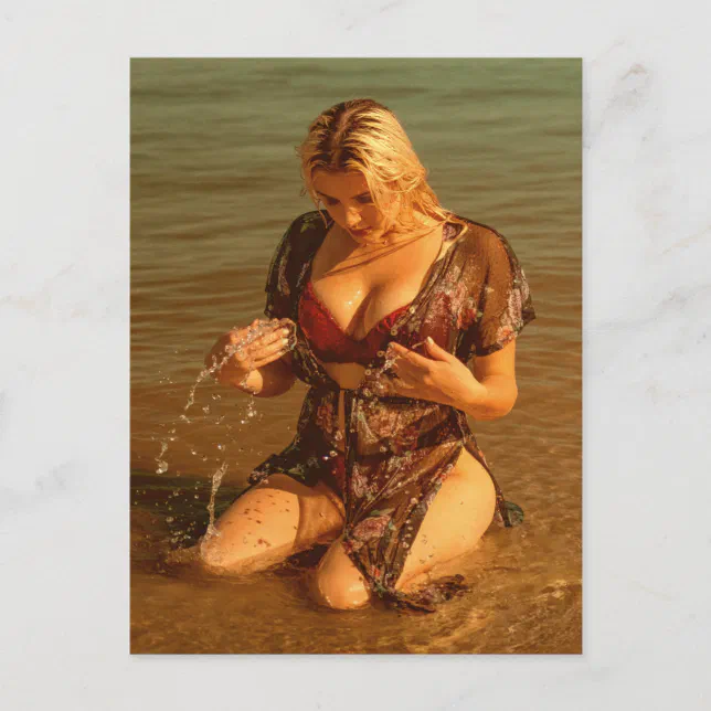 Bikini Fashion Model Photo Postcard Zazzle