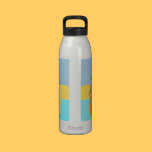 bikini girl beach drinks water bottles