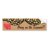 Bikini Leopard Print Bumper Stickers