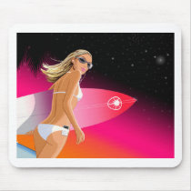 Bikini_Surfboard Mouse Mats