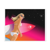 Bikini_Surfboard Post Cards